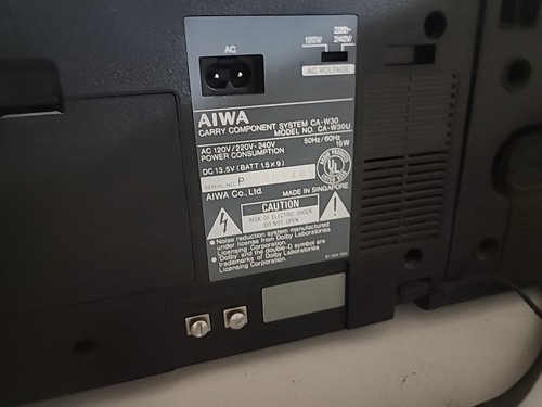 Vintage Aiwa CA-W30 Dual Tape Cassette Boombox Radio Stereo For Parts Only - Picture 16 of 20