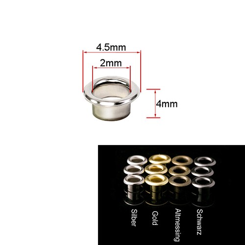 Messing Ösen Rostfrei Leder Stoff Nieten Hülsen Banner 1.5mm 2mm 2.5mm 3mm 3.5mm - Bild 9 von 12