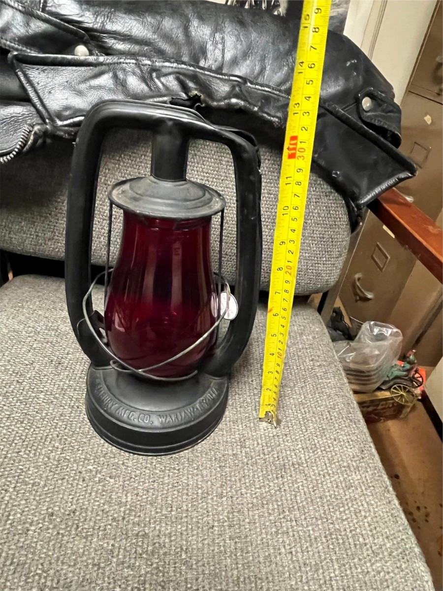 vtg Embury No.0 air pilot oil railroad lantern red no.20 vtg Embury No.0 air pilot oil railroad lantern red no.20