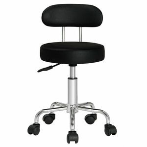Tabouret à roulettes avec Dossier Chaise de bureau Roulant Réglable Pivotable FR