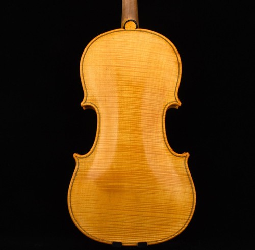 T31+ New Master Strad 1715 Copy White Violin 4/4 European Wood Flower Tailpiece - Picture 11 of 13