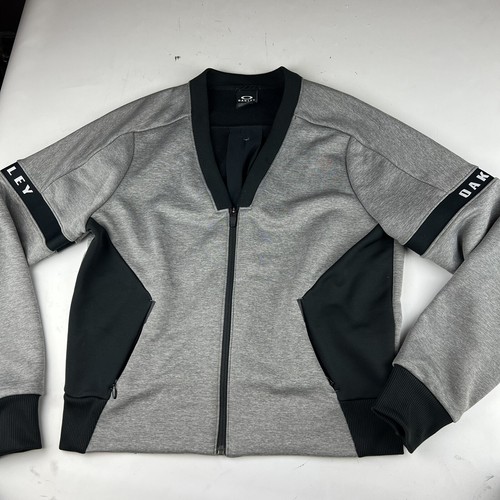 Oakley Women V-neck Zip Up Bomber Jacket Gray 511665 Medium - Picture 2 of 12