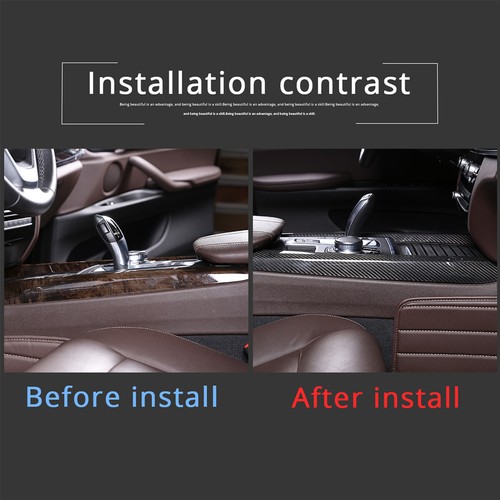 Real Carbon Fiber Door Dashboard Panel Trim Cover Set For BMW X5 F15 F85 14-18 - Picture 9 of 24