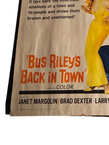 BUS RILEYS BACK IN TOWN 1965 22X28 HALF SHEET MOVIE POSTER ANN-MARGRET - Picture 5 of 9