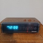 VTG Panasonic Faux Wood Digital Alarm Clock Radio Model RC-75 Japan - Working