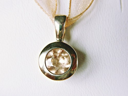 SCHMUCK-STCK ANHÄNGER 375 GOLD ZIRKON NEU  SOGNI d'oro Facetten gelb nude  - Bild 1 von 2