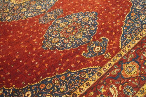 12x15 Red Afghan Hand Knotted Wool Traditional Medallion Rug - Picture 7 of 17