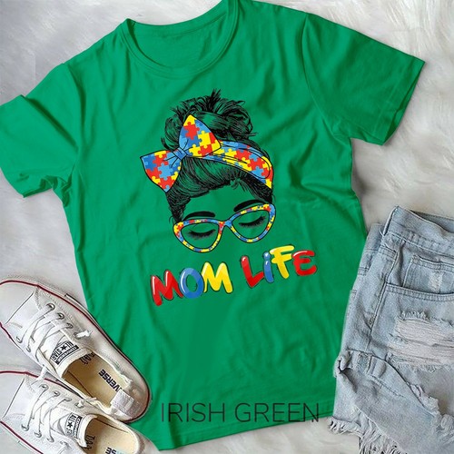 Womens Autistic Autism Awareness Mom Life Shirts Women Mother T-Shirt - Picture 3 of 11