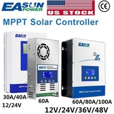 Regolatore Solare MPPT Potenza 100A 80A 60A Regolatore 12V/24V/36V/48V Easun