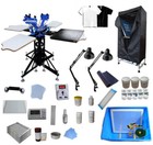 Techtongda Silk Screen Printing Kit 3 Color 4 Station T-shirt Printing Press New