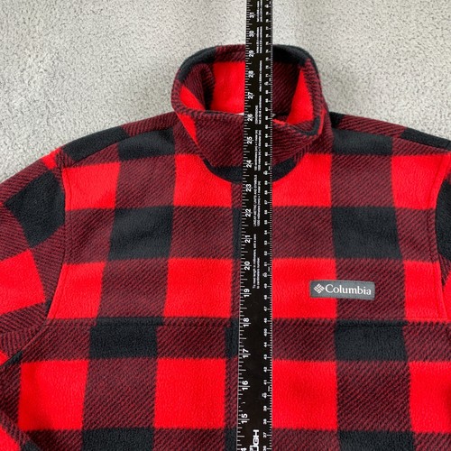 Chaqueta Columbia Para Hombre Pequeña Roja Negra Búfalo Cuadros Leñador Vellón Cremallera Completa - Imagen 7 de 13