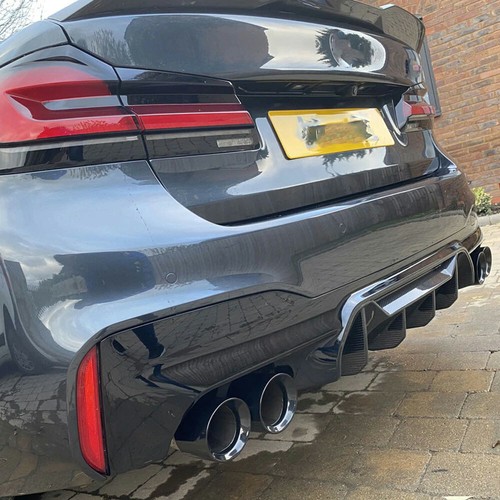 Fits BMW F90 G30 M5 Sedan 2018-22 REAL CARBON Rear Bumper Lip Diffuser Spoiler - Bild 9 von 14