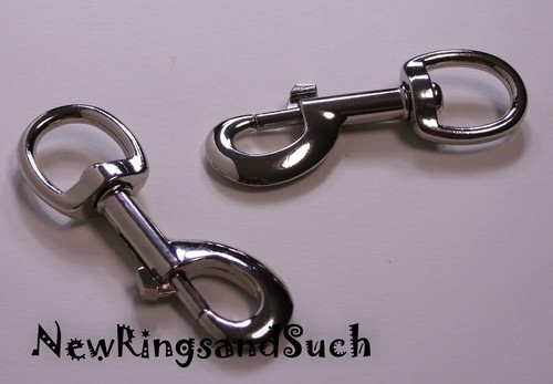 Bullone ad occhio girevole 3 1/2" gancio nichelato 3/4" scatto rapido set da 6 - Foto 3 di 3