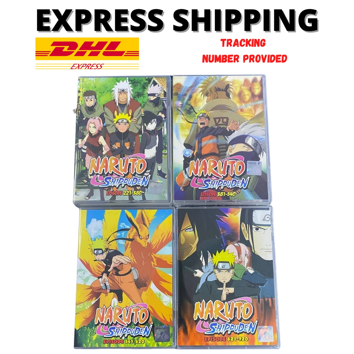 DVD Naruto Shippuden (Episode 1 - 500 End) English Audio Box Set Anime Fast  Ship