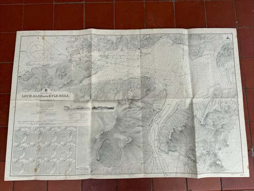 ADMIRALTY MAP SEA CHART HYDROGRAPHY - Loch Alsh & Kyle Rhea 3292 - Picture 1 of 8