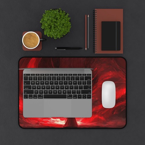 Red Dragon Epic Fantasy, Gamer Mat, Home Office Decor, Laptop Pad, Unique Art - Picture 4 of 9