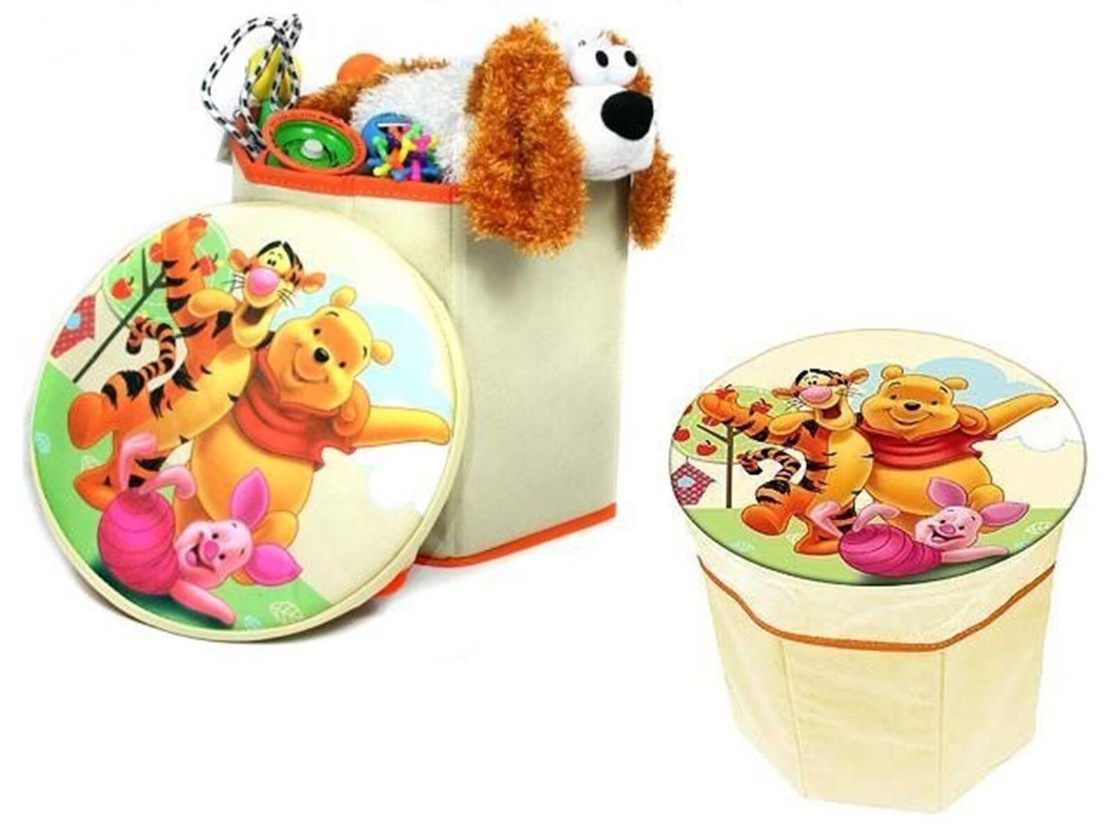 Disney Winnie The Limited Special Price Pooh Storage Box Padded Colla Stool Chair Seat Max 48% OFF