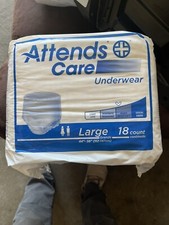 Attends Care Incontinence Underwear Diapers, Large 18 count, New - Free Shipping
