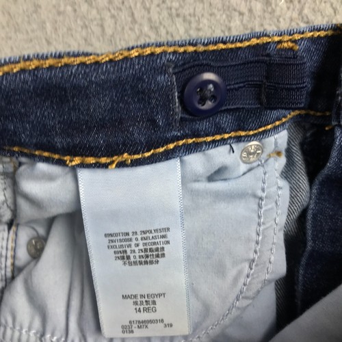 Levis High Rise Ankle Straight Adjustable Waist Stretch Blue Jeans Girls Size 14 - Picture 11 of 12