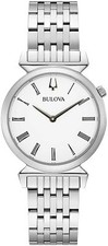 Bulova 96L275 Regatta Silver Tone White Dial Sapphire Crystal Womens Dress Watch