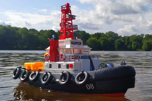 US Seaport Super Work Boat RC Tugboat 2.4Ghz Radio Control Tug Boat Tow Model 23 - Picture 2 of 7