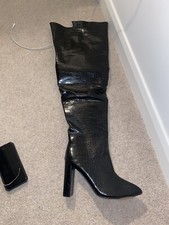 Faux Skin Thigh High Leather Boots Brand New Never Been Worn !