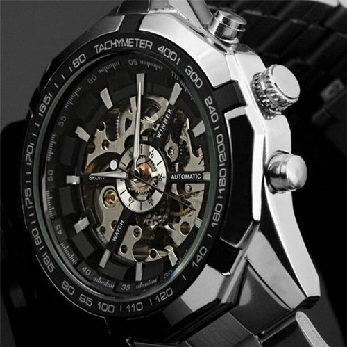 Reloj Pulsera Winner Hombre Esqueleto Automático Mecánico - Imagen 11 de 16