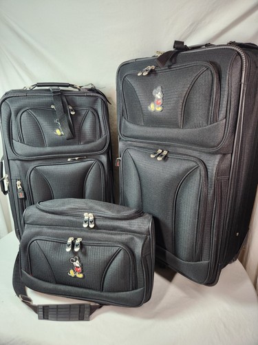 Disney Store 3 teiliges Kofferset Mickey Mouse - Disneyworld und Disneyland - Neu