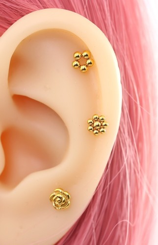 Fancy Crystal Ear Climber Cartilage Labret Tragus Stud Ring Bar Piercing Earring - Picture 137 of 193