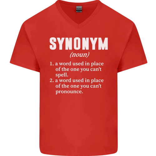Sinonimo Divertente Definizione Slogan Uomo V-Neck T-Shirt In Cotone - 第 18/37 張圖片
