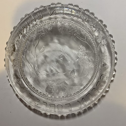 Pre-Owned Pairpoint Cup Plate Green Briar Green Forest Clear U368 - Picture 2 of 3