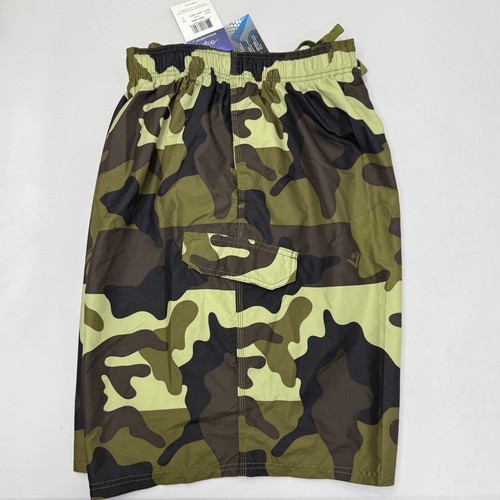 NWT KANU Men's Board Shorts Green Camo 4X Swim Trunks sun protection big, Tall - Picture 14 of 20