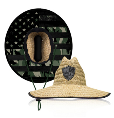 Salt Armour Wide Brim Straw Hat PATRIOT MILITARY CAMO UV