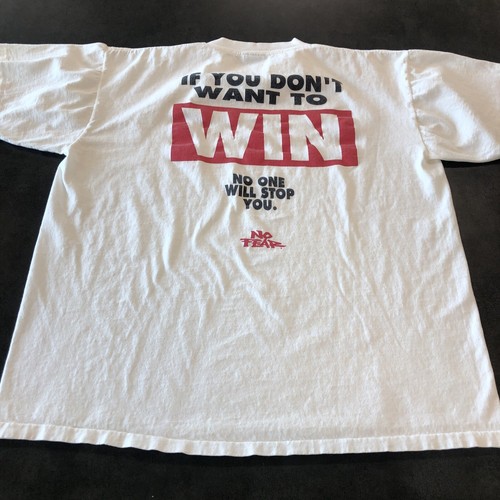 T-shirt uomo grafica bianca No Fear vintage anni 90 taglia grande vincitrice punto singolo - Foto 12 di 12