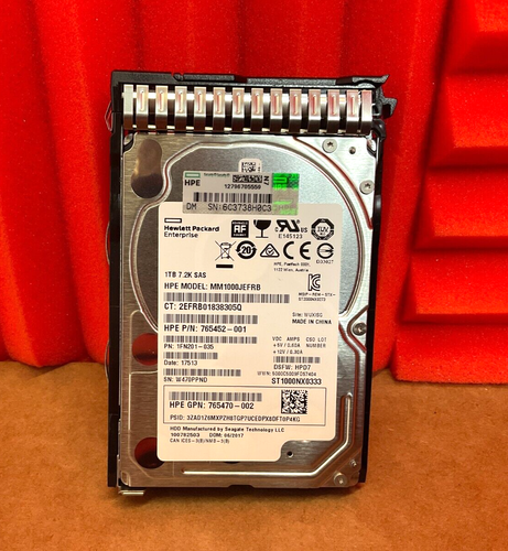 HPE 1TB SAS3 2.5" 7200 rpm Internal Hard Drive (SFF Hot Swap) 765464-B21 ✅❤️️✅❤️
