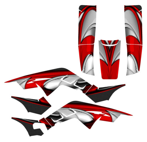 Kit de gráficos Honda TRX 250R Fourtrax 24 mil de espesor vinilo de carreras #3737 rojo - Imagen 2 de 2