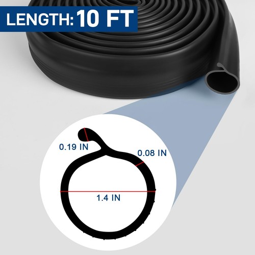 10FT Garage Door Bottom Seal Rubber P Bulb Garage Door Weather Stripping Overhea - Picture 3 of 9