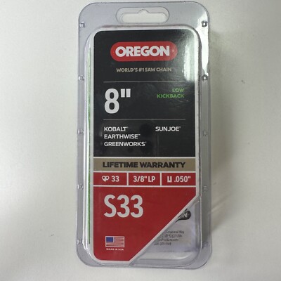Oregon 8'' S33 Chainsaw Pole Saw Chain NEW Sealed 33 DL ~ 3/8'' LP ~ .050'' G