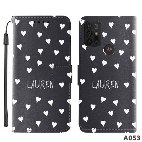 For Motorola Moto E14 G54 G14 G84 G34 E13 Personalised Case Leather Wallet Cover - Picture 4 of 83