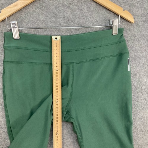 Reebok Womens Leggings Size M medium Green Capri Stretch Fitted 1833 - Picture 6 of 12