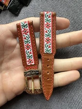 Vintage Watch Strap 18 mm  Leather Nos Top Quality V34