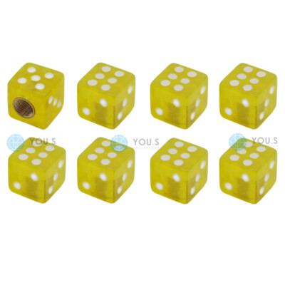 Pair of Black Dice Cycle Bike Car or Motorbike Dust Valve Caps Pair of Black Dice Cycle Bike Car or Motorbike Dust Valve Caps