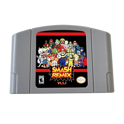 Smash Remix V1.1.1 Game Cartridge for N64 Console Retro Fighting Game 🎮