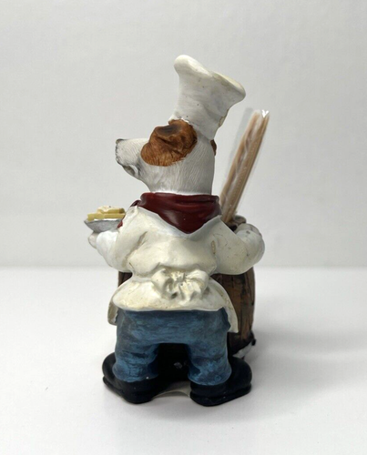 Jack Russell Terrier Porta stuzzicadenti in resina chef figura cane - Foto 7 di 11