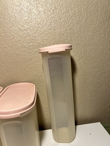 Vintage Tupperware Modular Mates Speisekammer Aufbewahrungsset Rosa 6 Teile - Bild 4 von 8