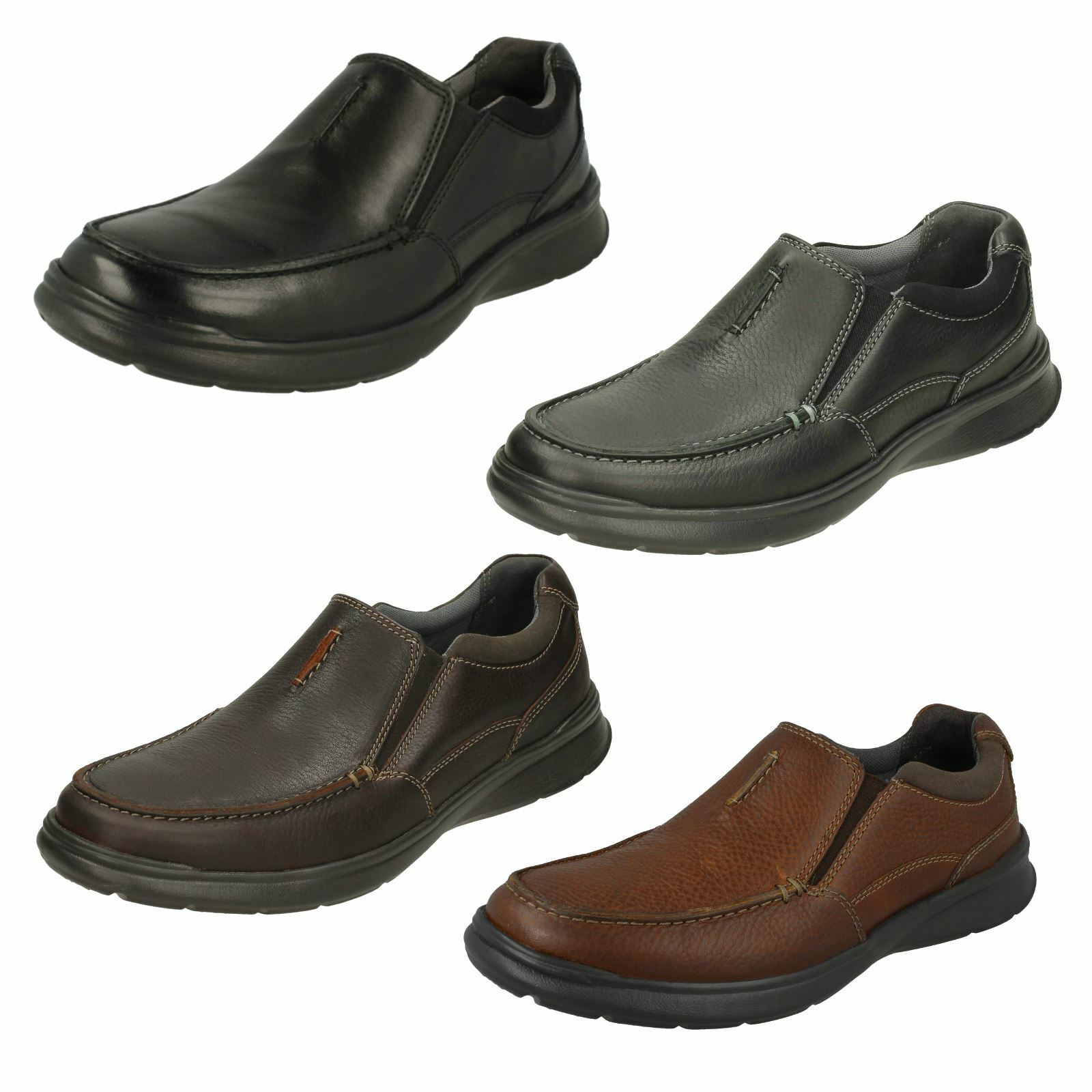 MENS LEATHER CLASSIC EVERYDAY CASUAL SLIP ON SHOES SOFT COTRELL FREE SIZE | eBay