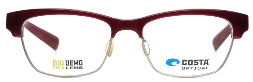 COSTA DEL MAR FRF210 220 Burgundy Womens Semi Cat Eye Eyeglasses 53-17-145 B:37 - Picture 2 of 15