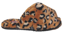 Sorel Go Mail Run Faux Fur Leopard Print House Slippers Indoor/Outdoor Slides 9