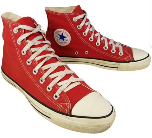 VINTAGE USA MADE CONVERSE HIGH TOP RED SNEAKERS SI