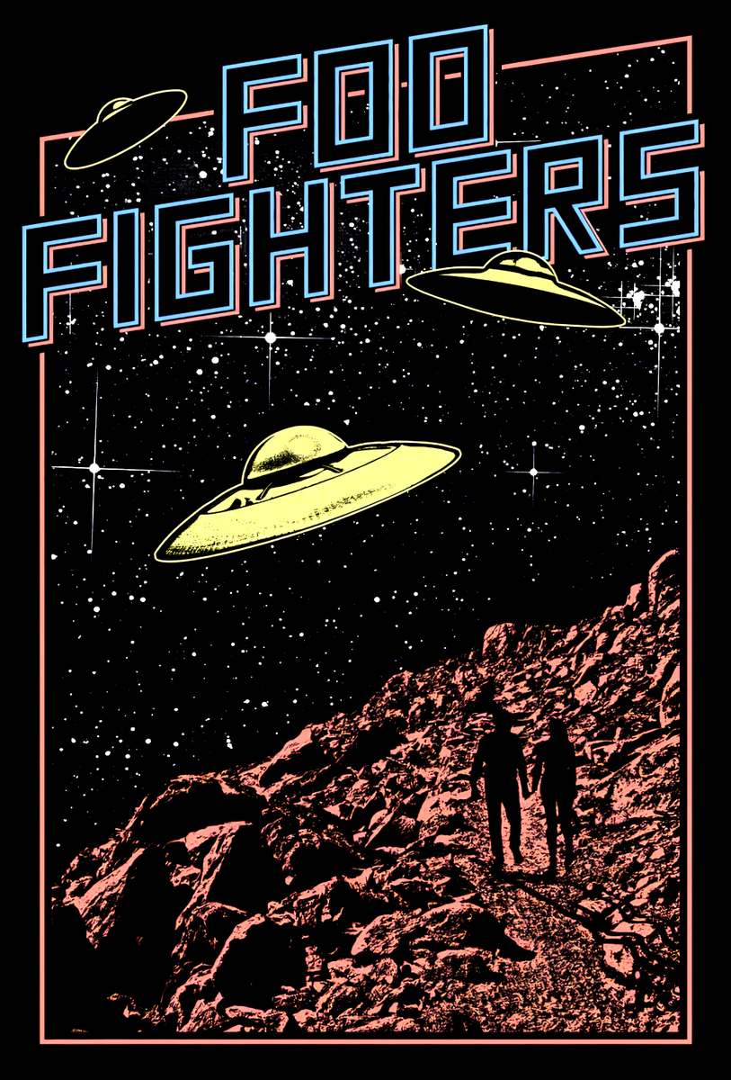 FOO FIGHTERS シルクスクリーン ポスター 1995 フーファイターズ Foo Fighters Poster Fillmore Shudder To Think July 26, 1995